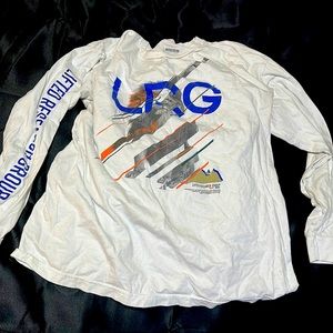 LRG size larvae white mens long sleeve lion